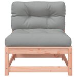 vidaXL Canapé de jardin sans accoudoirs avec coussins et repose-pieds