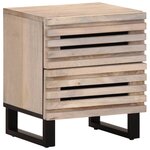 vidaXL Tables de chevet 2 Pièces 40x34x46 cm bois manguier massif blanchi