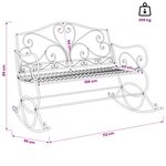 vidaXL Banc de jardin Blanc antique Acier