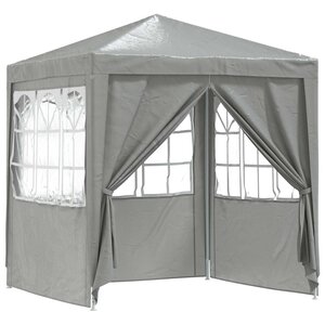vidaXL Tente de fête 200 x 200 x 240 cm Gris clair PE et acier