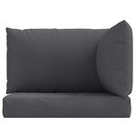vidaXL Coussins de palette lot de 3 anthracite mélangé tissu