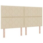vidaXL Tête de lit avec des lumières à LED Réglable Crème 180 cm tissu