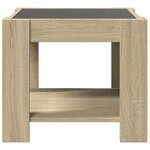vidaXL Table basse avec LED chêne sonoma 53x53x45 cm bois d'ingénierie