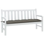 vidaXL Coussin de banc de jardin gris foncé mélangé 150x50x7 cm tissu