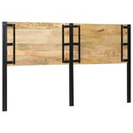 vidaXL Tête de lit 180 cm bois massif manguier et fer