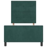 vidaXL Cadre de lit avec tête de lit Vert foncé 90 x 190 cm Velours