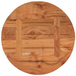 vidaXL Dessus de table Ø50x3 8 cm rond bois massif d'acacia
