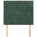 vidaXL Tête de lit Vert foncé 100x5x118/128 cm Velours