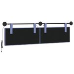 vidaXL Tête de lit suspendue Avec lumière LED Bleu denim Tissu