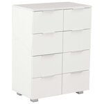 vidaXL Buffet Blanc brillant 60x35x80 cm Bois d'ingénierie