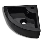 vidaXL Lavabo avec trou de trop-plein 45x32x12 5 cm Noir