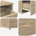 vidaXL Bureau Chêne sonoma 131 5 x 50 x 106 5 cm Bois d'ingénierie
