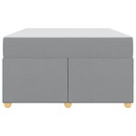 vidaXL Cadre de lit avec matelas Gris clair 120 x 190 cm tissu