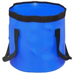 vidaXL Seaux pliables 2 Pièces bleu 30 L PVC