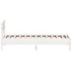 vidaXL Cadre de lit sans matelas blanc 90x200 cm bois de pin massif