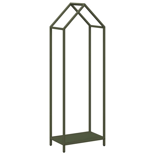 vidaXL Portant de bois chauffage vert olive 40x25x120 cm