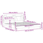 vidaXL Cadre de lit sans matelas marron 180x200 cm similicuir