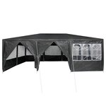 vidaXL Tente de fête avec 10 parois gris foncé 6x4 m en PE