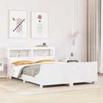 vidaXL Cadre de lit sans matelas blanc 140x200 cm bois de pin massif