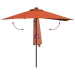 vidaXL Parasol de jardin Couleur terre cuite 294 x 150 x 223 cm tissu