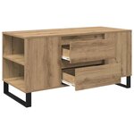 vidaXL Table basse Chêne artisanal 102 x 44 5 x 50 cm
