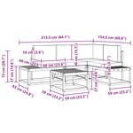 vidaXL 5 pc Ensemble de canapés d'extérieur Naturel et Crème