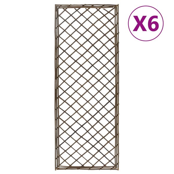 vidaXL Treillis de jardin 6 Pièces 30x120 cm Saule