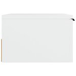 vidaXL Tables de chevet murales 2 Pièces blanc 34x30x20 cm