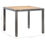 vidaXL Ensemble à manger de jardin coussins 5Pièces Résine tressée Gris