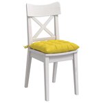 vidaXL Coussins de siège 2 Pièces Jaune clair 40 x 40 x 6 cm tissu