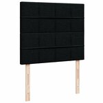 vidaXL Sommier à lattes de lit avec matelas noir 120x190 cm tissu