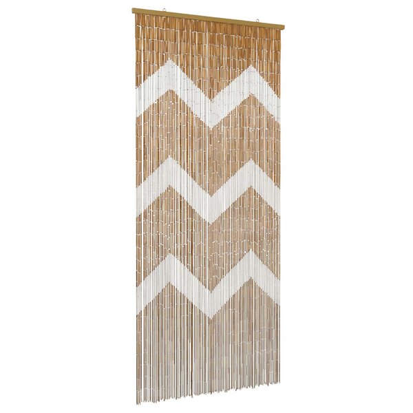 vidaXL Rideau de porte anti-insectes multicolore 90 x 200 cm Bambou