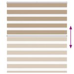 vidaXL Store zèbre marron sable largeur du tissu 125 9cm polyester