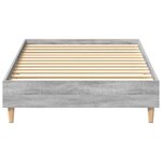 vidaXL Lit 90x200 cm Gris Sonoma en bois d'ingénierie
