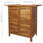vidaXL Table et chaises de bar 3 Pièces Bois d'acacia massif