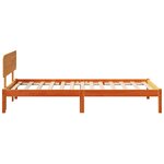 vidaXL Cadre de lit avec tête de lit Brun cire 75 x 190 cm Pin massif