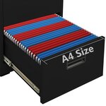 vidaXL Classeur Noir 46x62x72 5 cm Acier