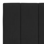 vidaXL Coussin de tête de lit noir 180 cm velours