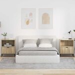 vidaXL Tables de chevet avec tiroir 2 Pièces Chêne sonoma 49 x 36 x 61 cm