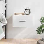 vidaXL Table de chevet murale blanc 35x35x20 cm