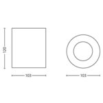 Philips myliving plafonnier "pillar" 50 w blanc 5633031pn