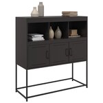 vidaXL Buffet noir 100 5x39x107 cm acier