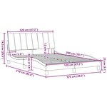 vidaXL Cadre de lit sans matelas Hanko taupe 120x200 cm tissu