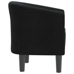 vidaXL Chaise cabriolet noir tissu