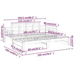 vidaXL Lit coulissant sans matelas bois de pin solide