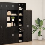 Cabinet de rangement slim vidaXL Chêne noir 30x42.5x225 cm Bois reconstitué