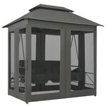 vidaXL Balancelle convertible à auvent Anthracite 220x160x240 cm Acier