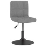 vidaXL Chaises pivotantes à manger lot de 4 gris foncé velours