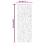 vidaXL Tapis HUARTE à poils courts doux et lavable gris 80x200 cm