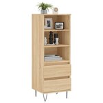 vidaXL Buffet haut Chêne sonoma 40x36x110 cm Bois d'ingénierie